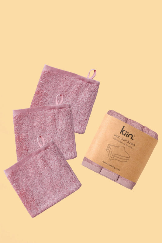 kiin baby Wash Cloth - 3 pack. Heather