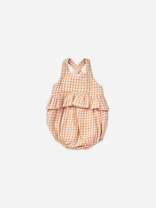 Quincy Mae Romper Penny Melon Gingham