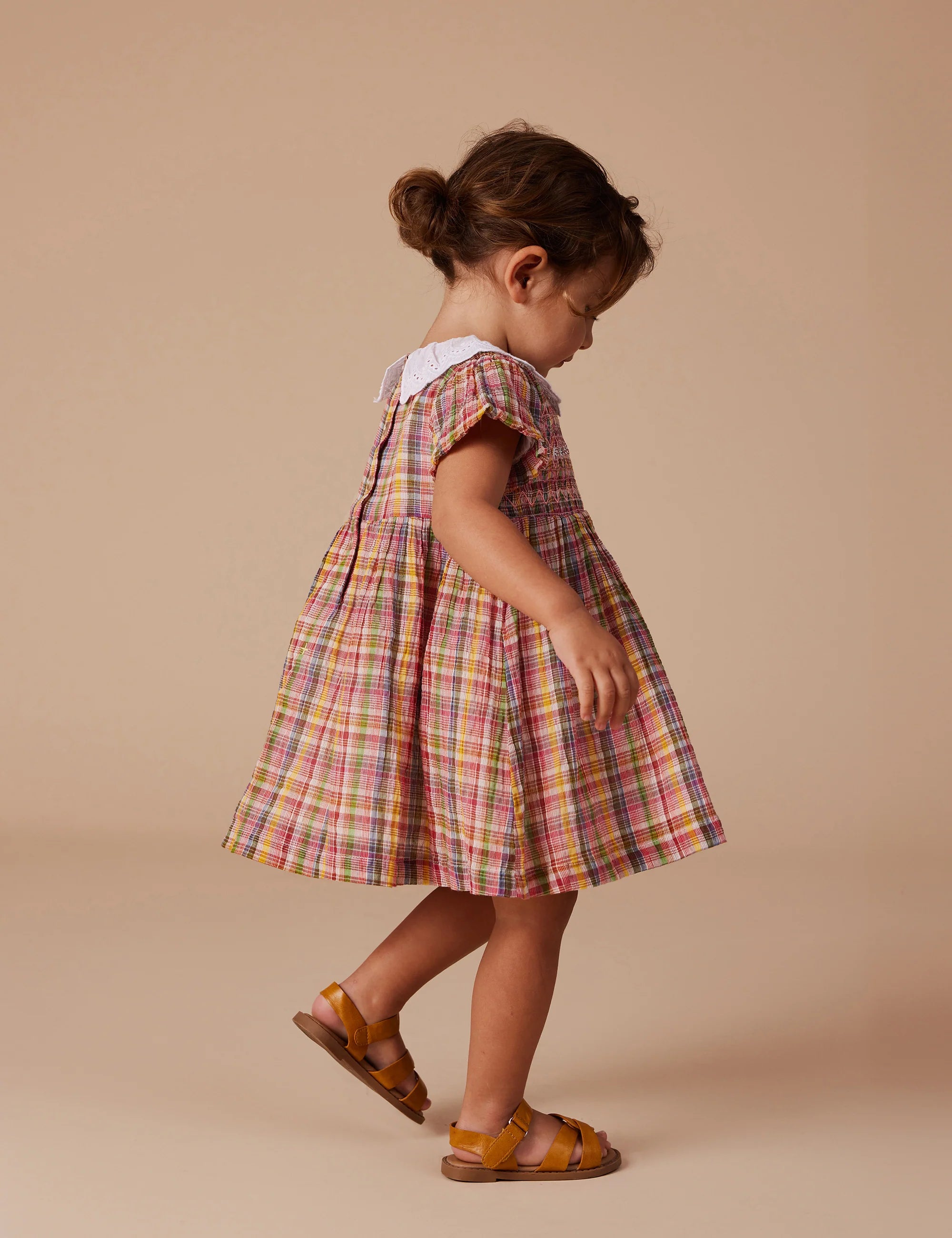 Goldie + Ace Flo Smocked Dress Sweetie Check