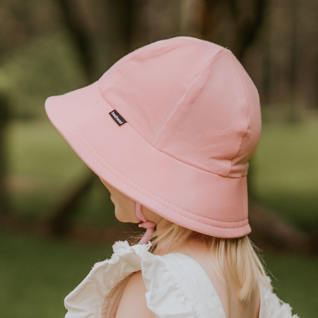 Bedhead hats Toddler Bucket Hat Blush Pink - UPF50+ Stretch Comfort Anti-flop Brim