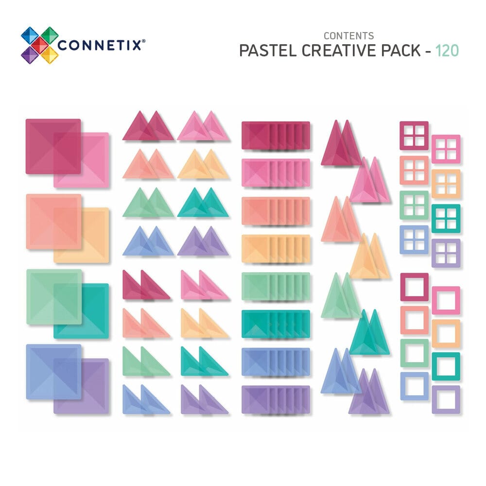 Connetix - Pastel 120 Piece Pastel Creative Pack