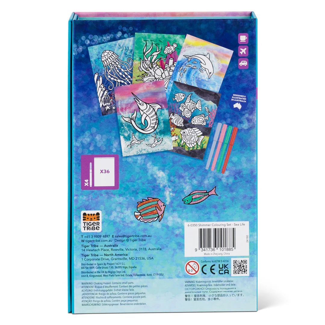 Tiger Tribe - Sea Life Colouring Set Shimmer