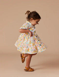 Goldie + Ace Monica Dress Flower Child Yellow Multi