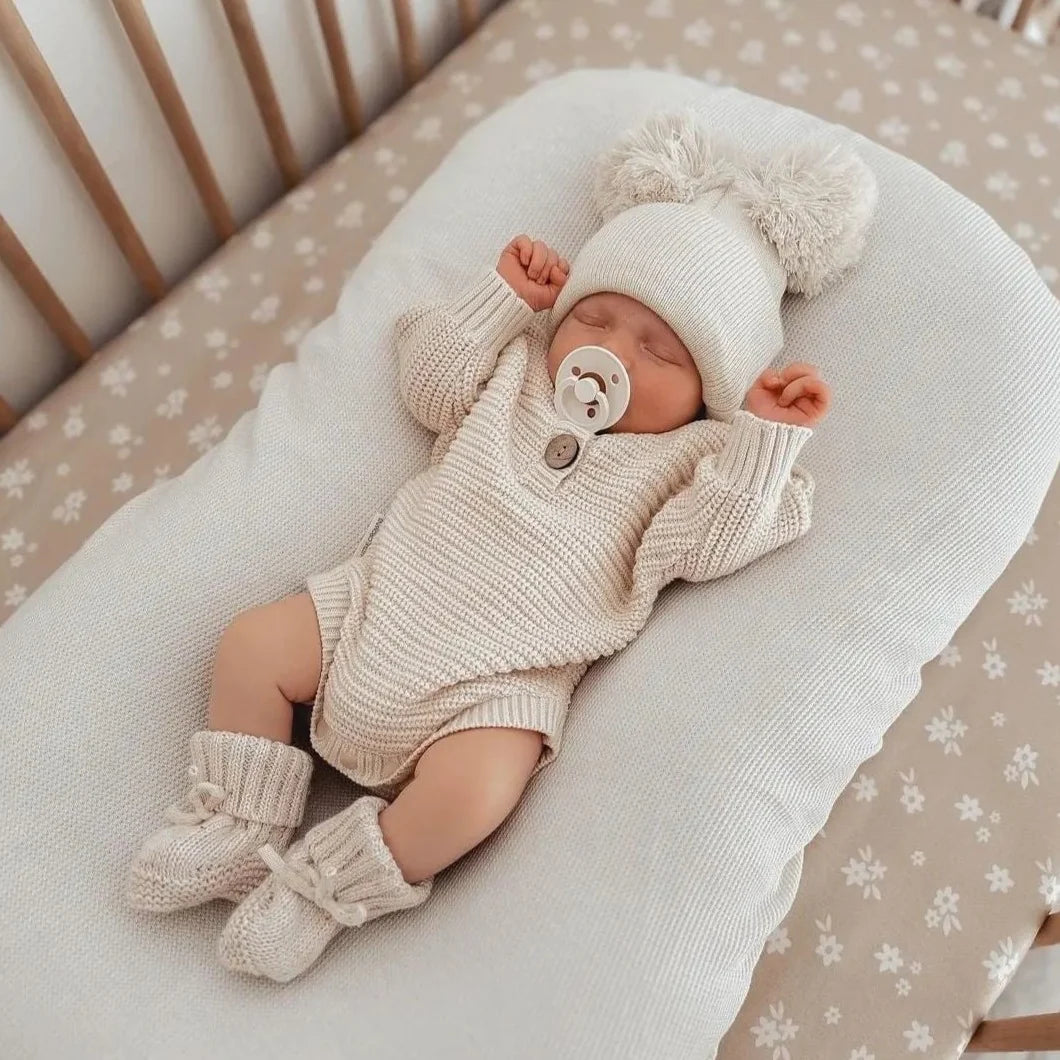 3 LITTLE CROWNS THE LABEL - Knit Bodysuit Oat