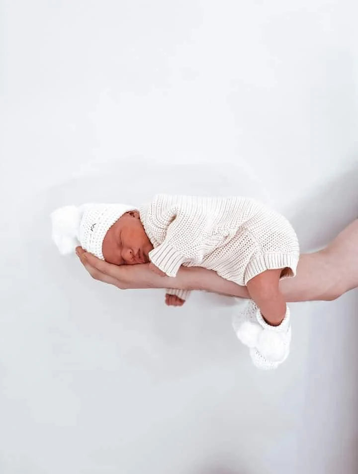 3 LITTLE CROWNS THE LABEL - Knit Bodysuit Oat