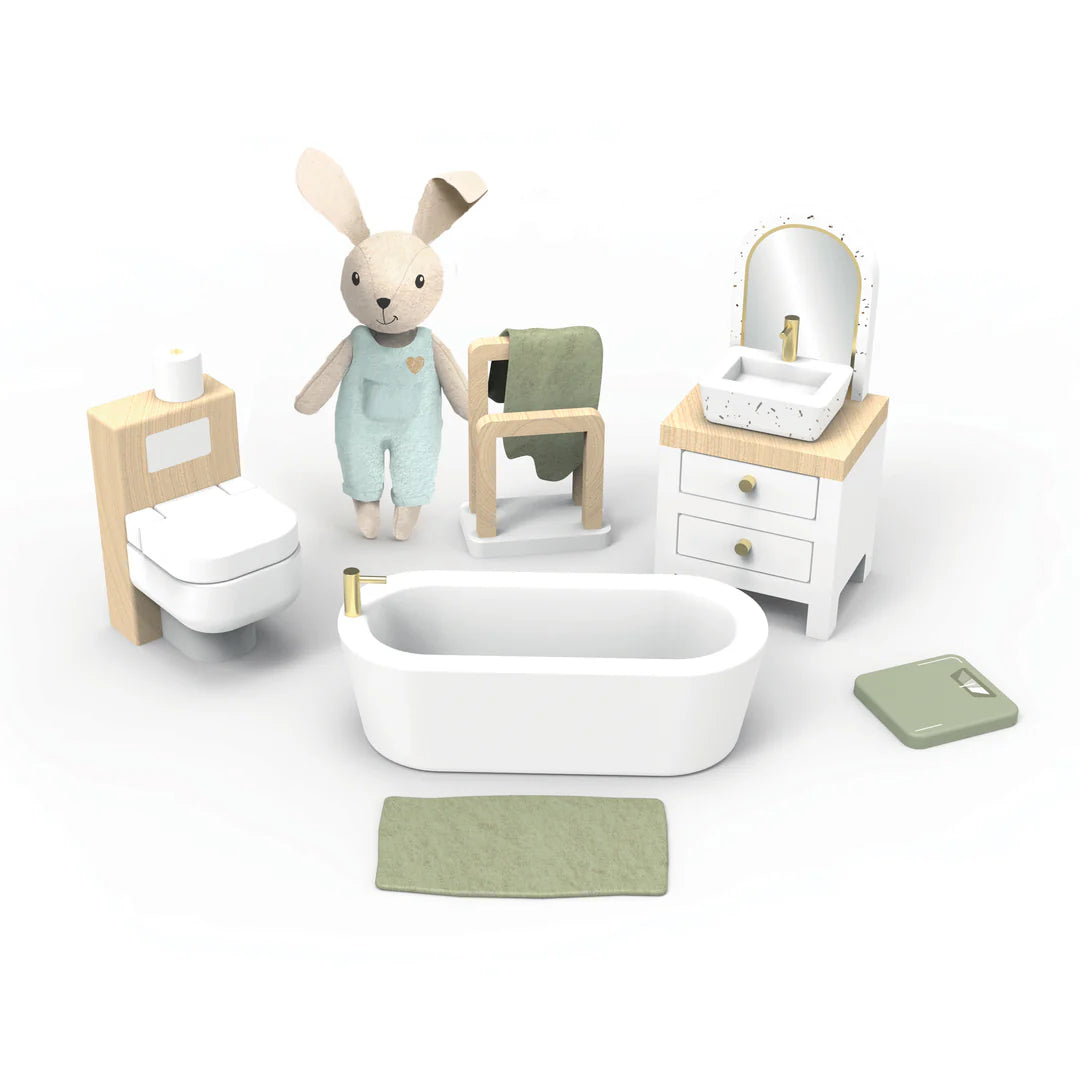 Speedy Monkey Doll House - Bathroom + Character