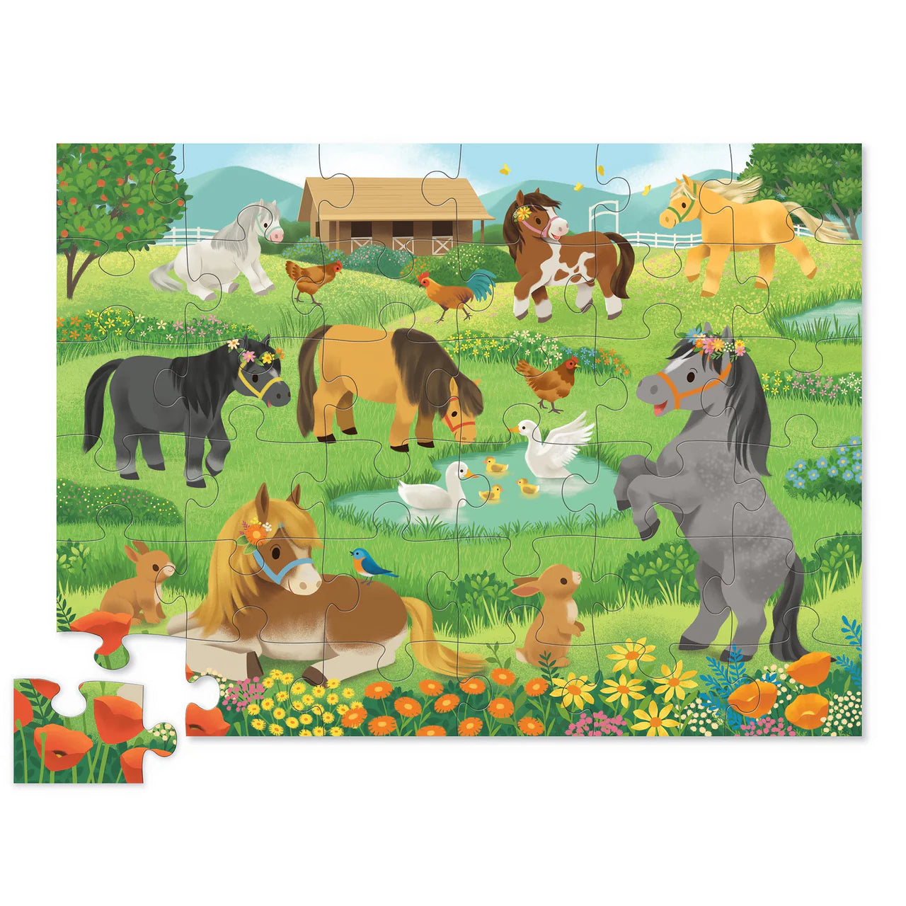 Crocodile Creek Classic Floor Puzzle 36 pce - Pretty Ponies