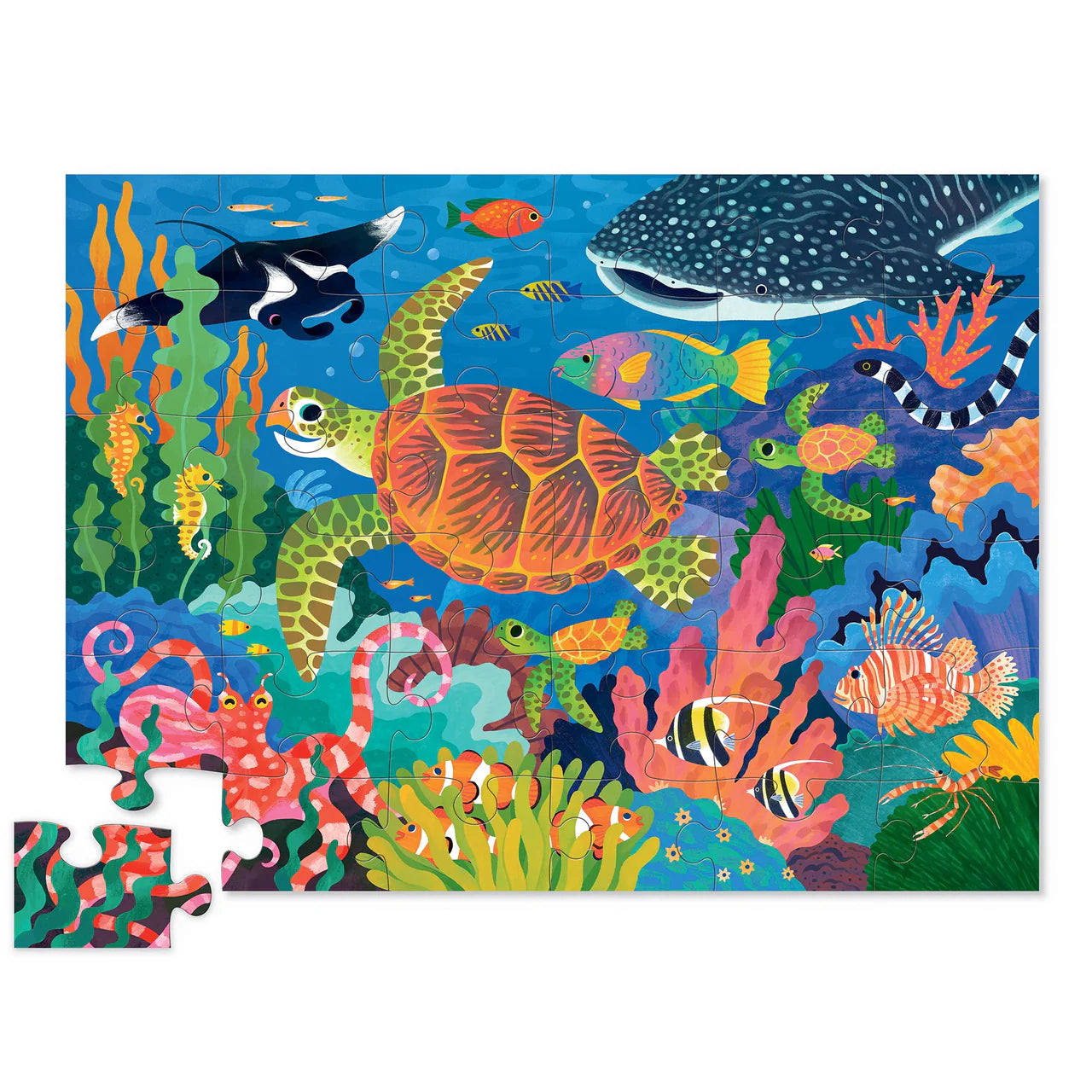 Crocodile Creek Classic Floor Puzzle 36 pce - Sea Turtle