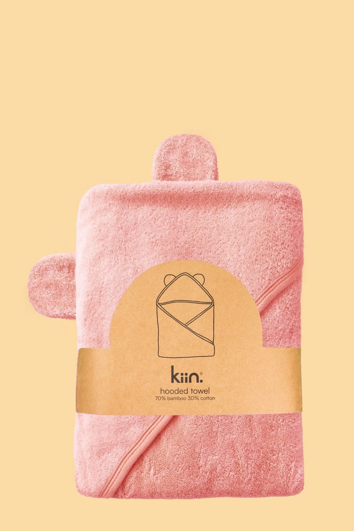 Kiin Hooded Towel. Peony