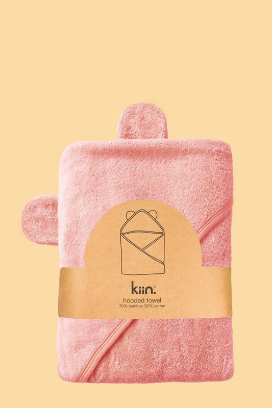 Kiin Hooded Towel. Peony