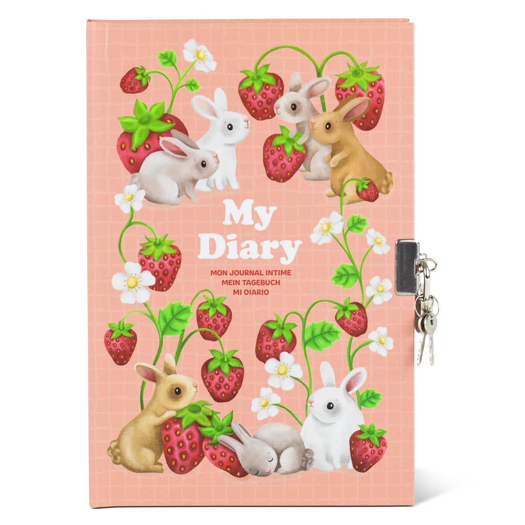 Tiger Tribe Lockable Diary - Berry Bunny