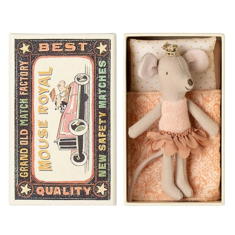 Maileg Princess Mouse Little Sister in Matchbox 2025