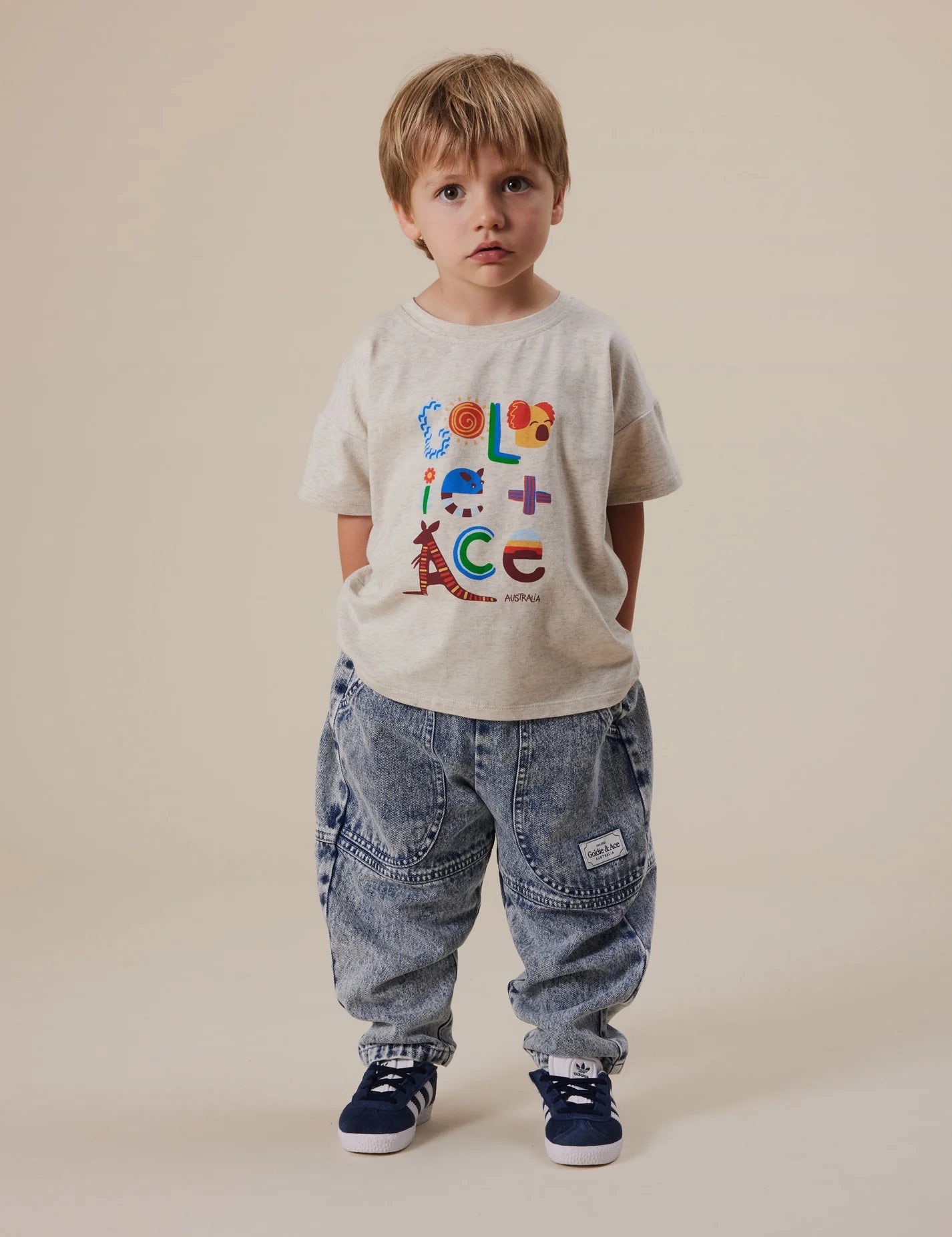 Goldie + Ace Kit Drew Denim Pocket Pant Light Denim