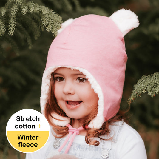 Bedhead hats Fleecy Teddy Baby Beanie Pink