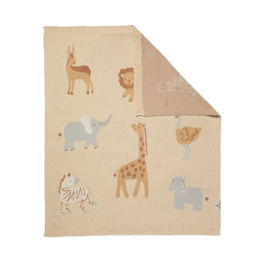 Baby Blanket Jaquard Pram Blanket Wild Safari