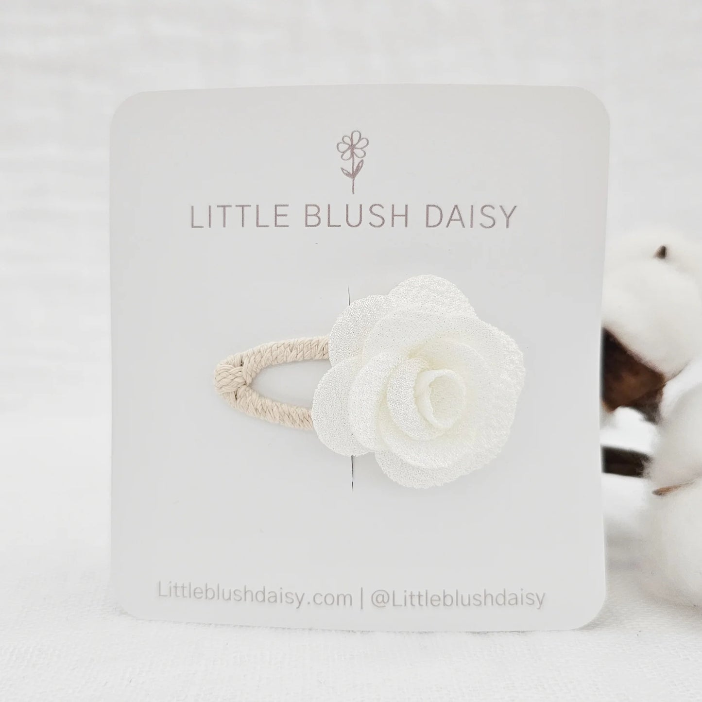 Little Blush Daisy - Hair Clip | Rose Bliss | White