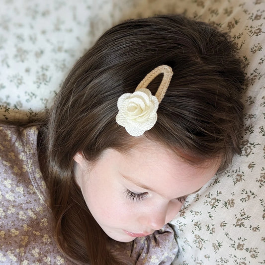 Little Blush Daisy - Hair Clip | Rose Bliss | White