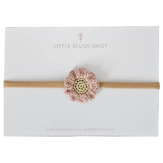 Little Blush Daisy - Headband | Crochet Sunflower