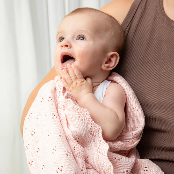 Baby Blanket Bamboo/Cotton Heirloom Blush