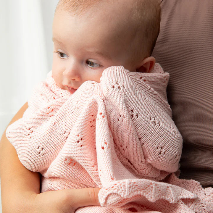 Baby Blanket Bamboo/Cotton Heirloom Blush
