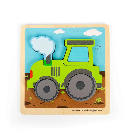 BIGJIGS -  Chunky Lift Out Puzzle - Tractor