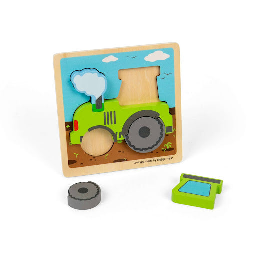 BIGJIGS -  Chunky Lift Out Puzzle - Tractor