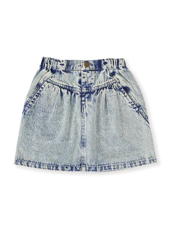 Goldie + Ace Esta A-Line Denim Skirt Light Denim
