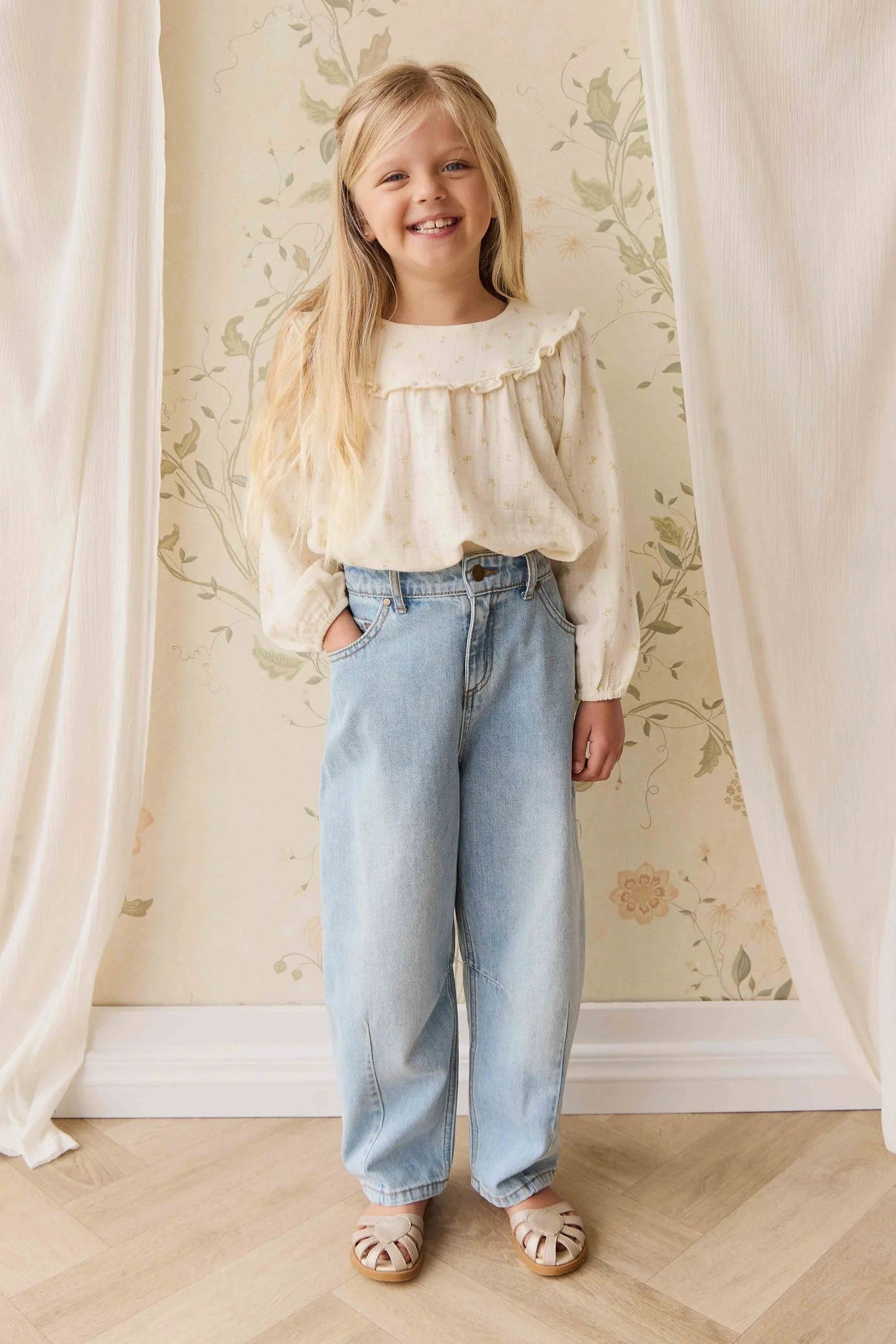 Jamie Kay Organic Cotton Muslin Amira Blouse Vintage Ditsy