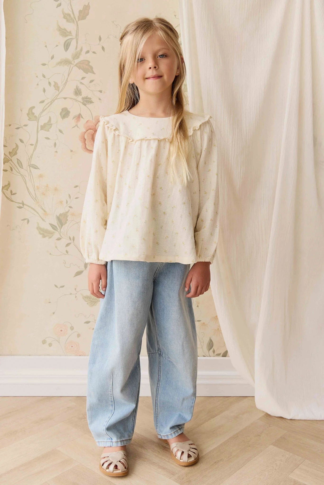 Jamie Kay Organic Cotton Muslin Amira Blouse Vintage Ditsy