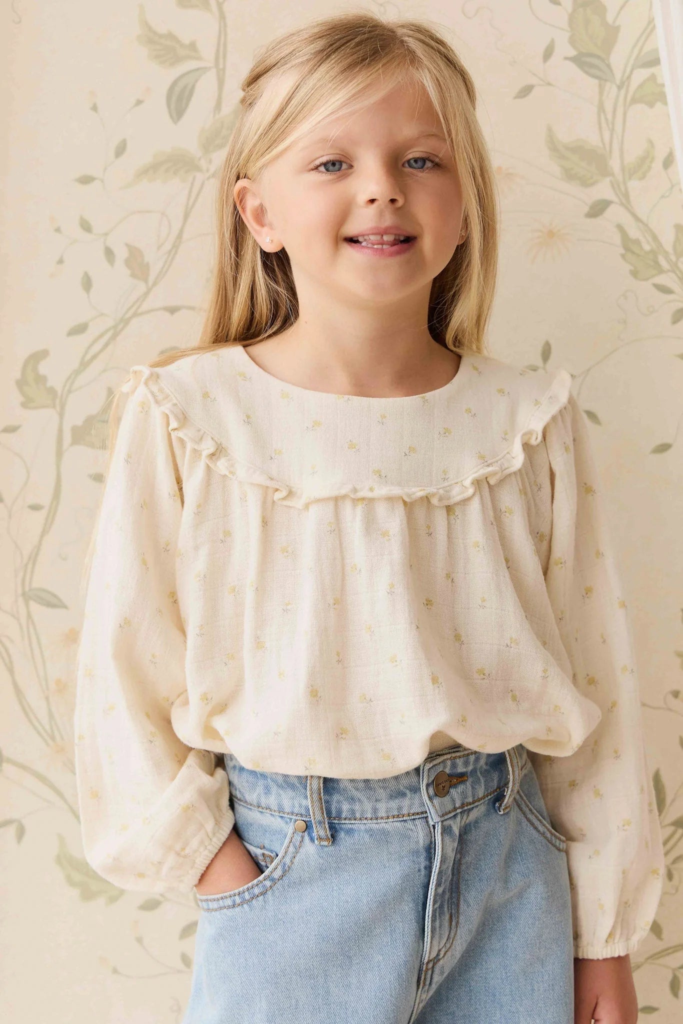 Jamie Kay Organic Cotton Muslin Amira Blouse Vintage Ditsy