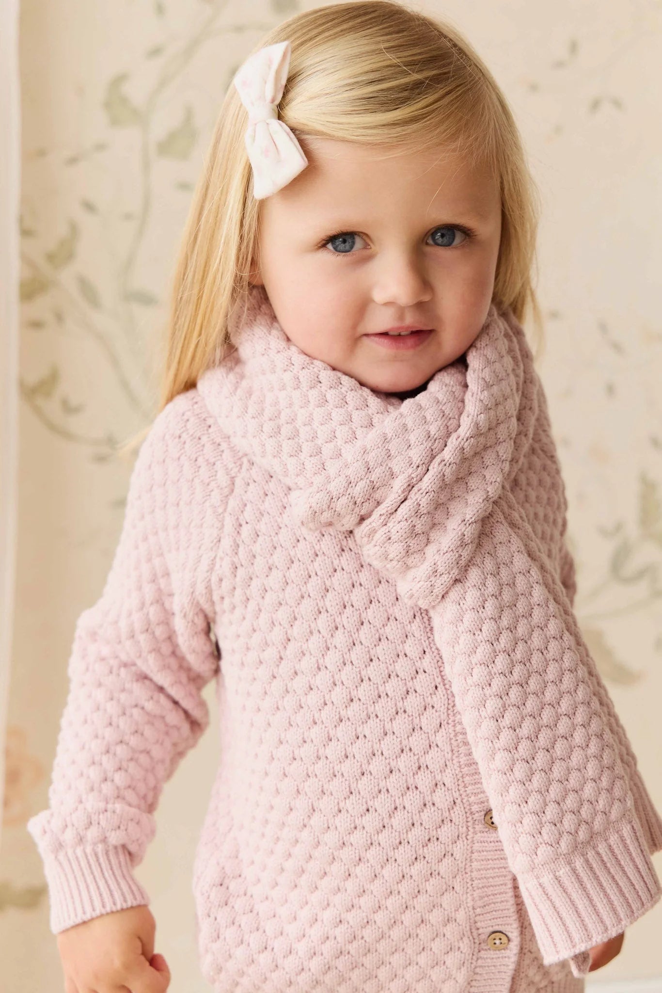 Jamie Kay Maple Knit Cardigan Pastel Pink Marle