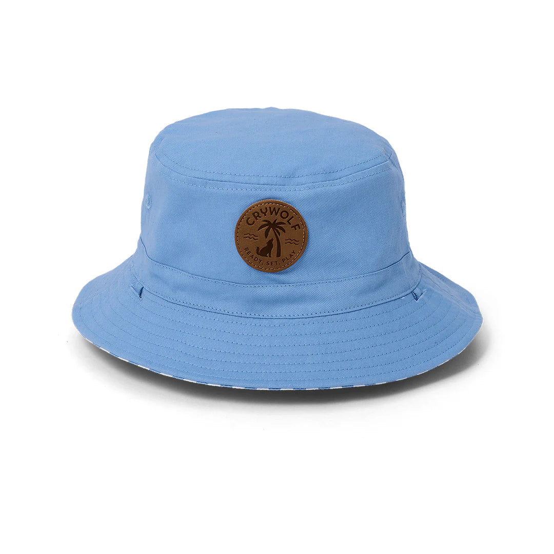 Crywolf Reversible Bucket Hat Sky Stripe