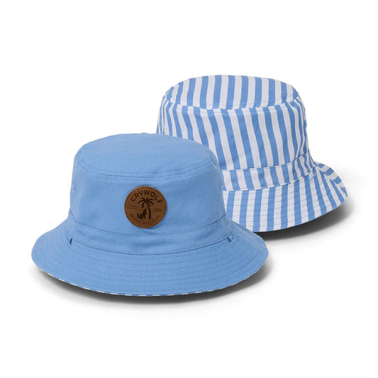Crywolf Reversible Bucket Hat Sky Stripe