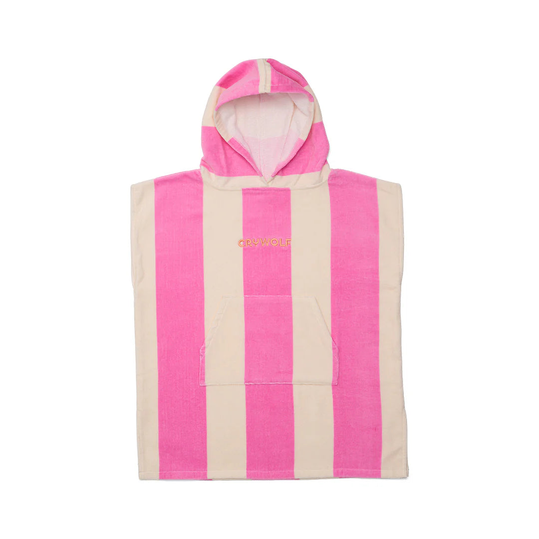 Crywolf Swimwear Hooded Towel Candy Stripe