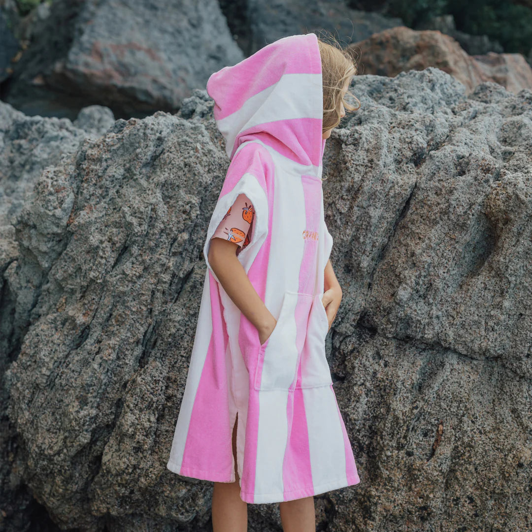 Crywolf Swimwear Hooded Towel Candy Stripe
