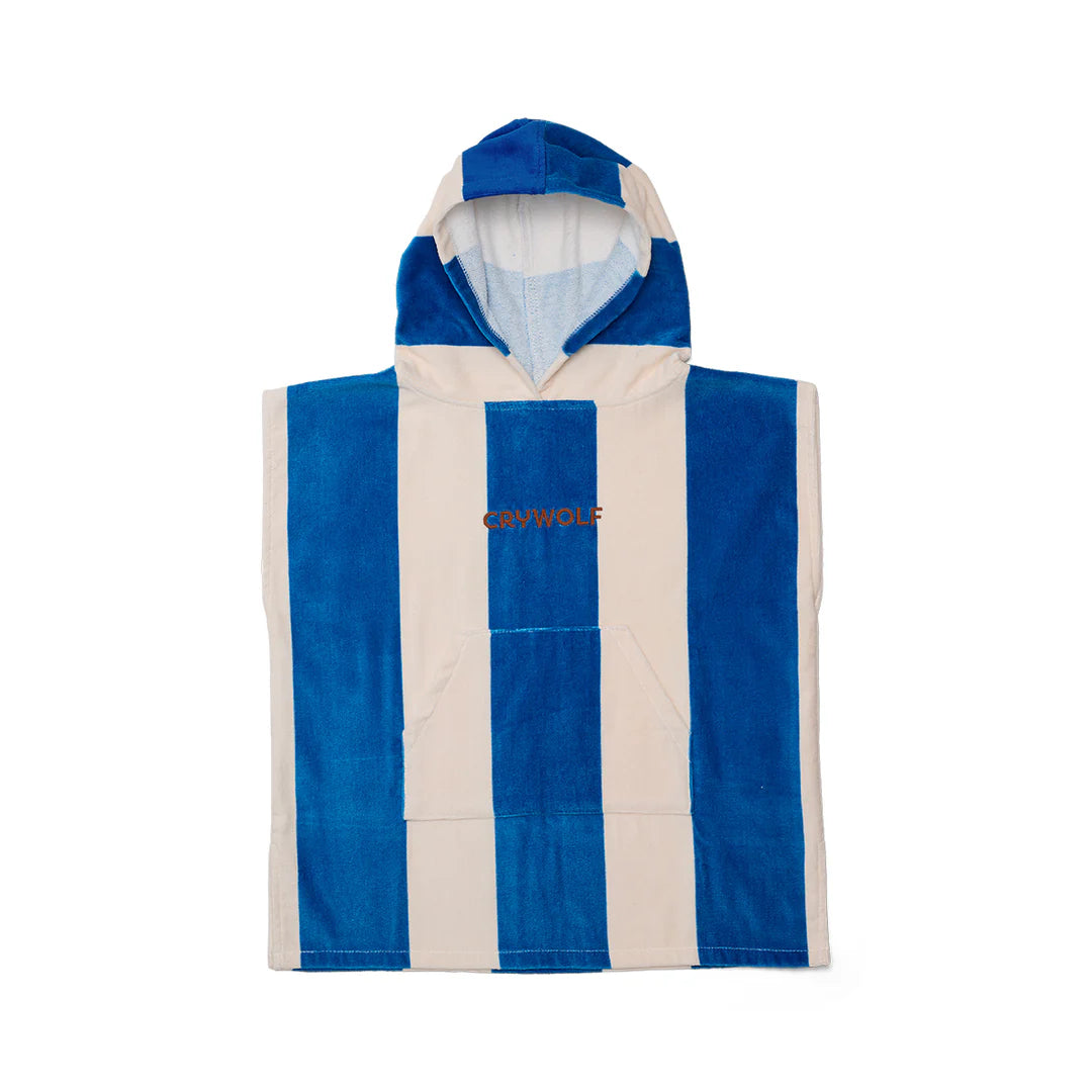 Crywolf Swimwear Hooded Towel Deep Sea Stripe
