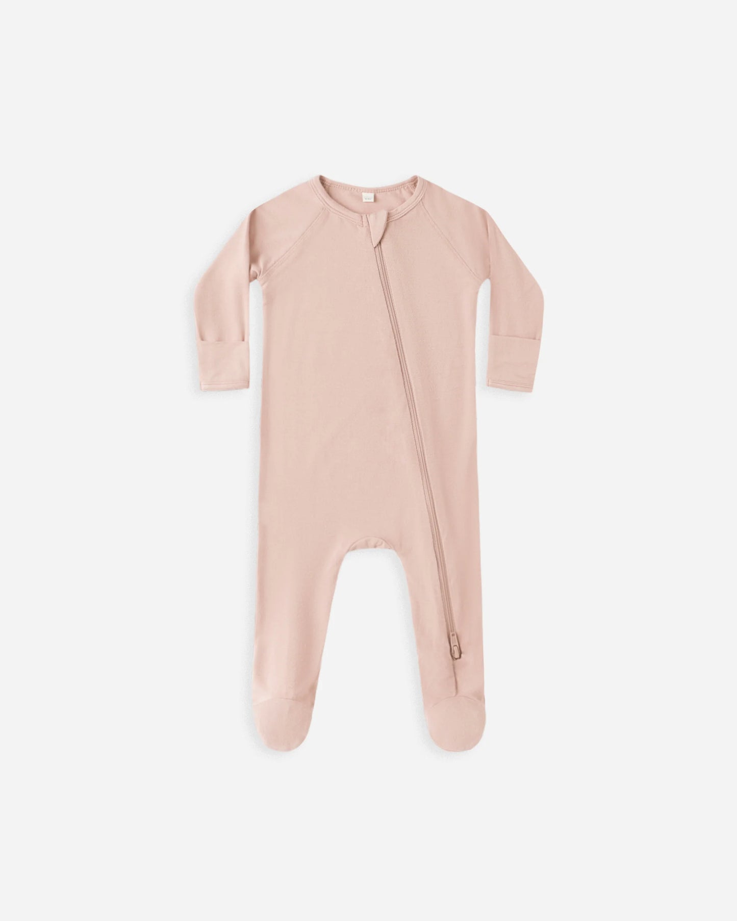 Quincy Mae - Bamboo Zip Footie -  Rose