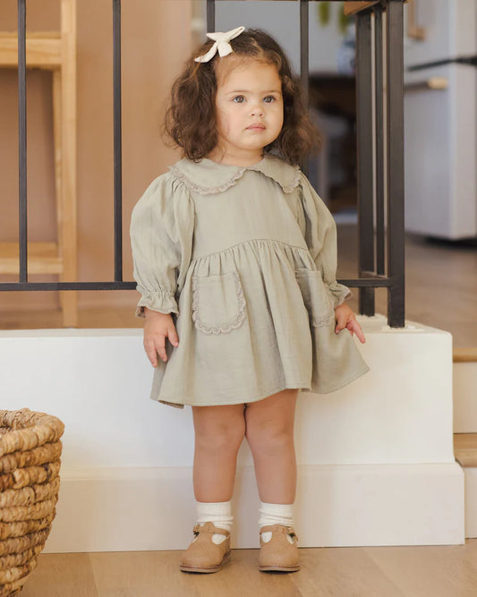 Quincy Mae Dress Marisol Dress Steel Blue