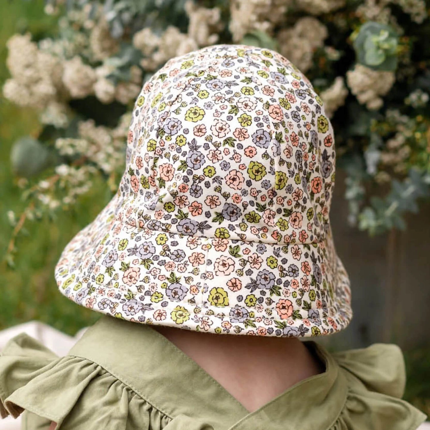 Bedhead hats Toddler Bucket Hat Floret - UPF50+ Stretch Comfort Anti-flop Brim