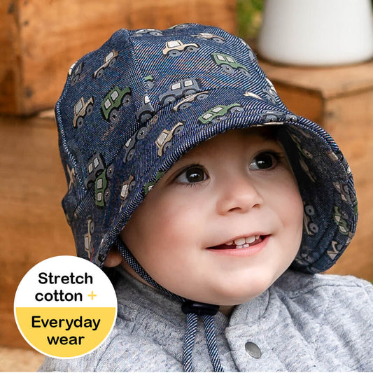 Bedhead hats Toddler Bucket Hat Fourbie - UPF50+ Stretch Comfort Anti-flop Brim