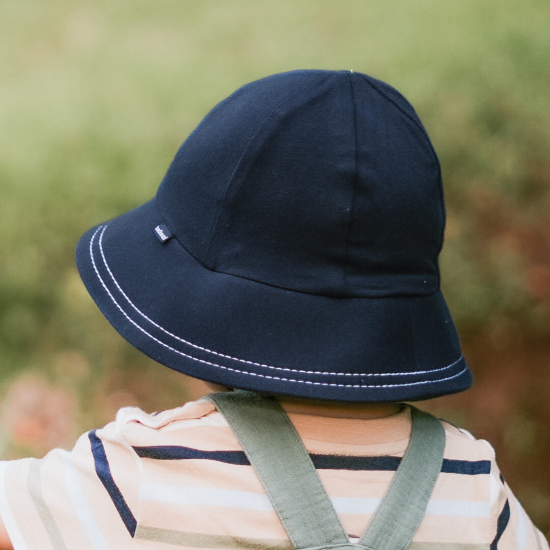 Bedhead hats Toddler Bucket Hat Navy - UPF50+ Stretch Comfort Anti-flop Brim
