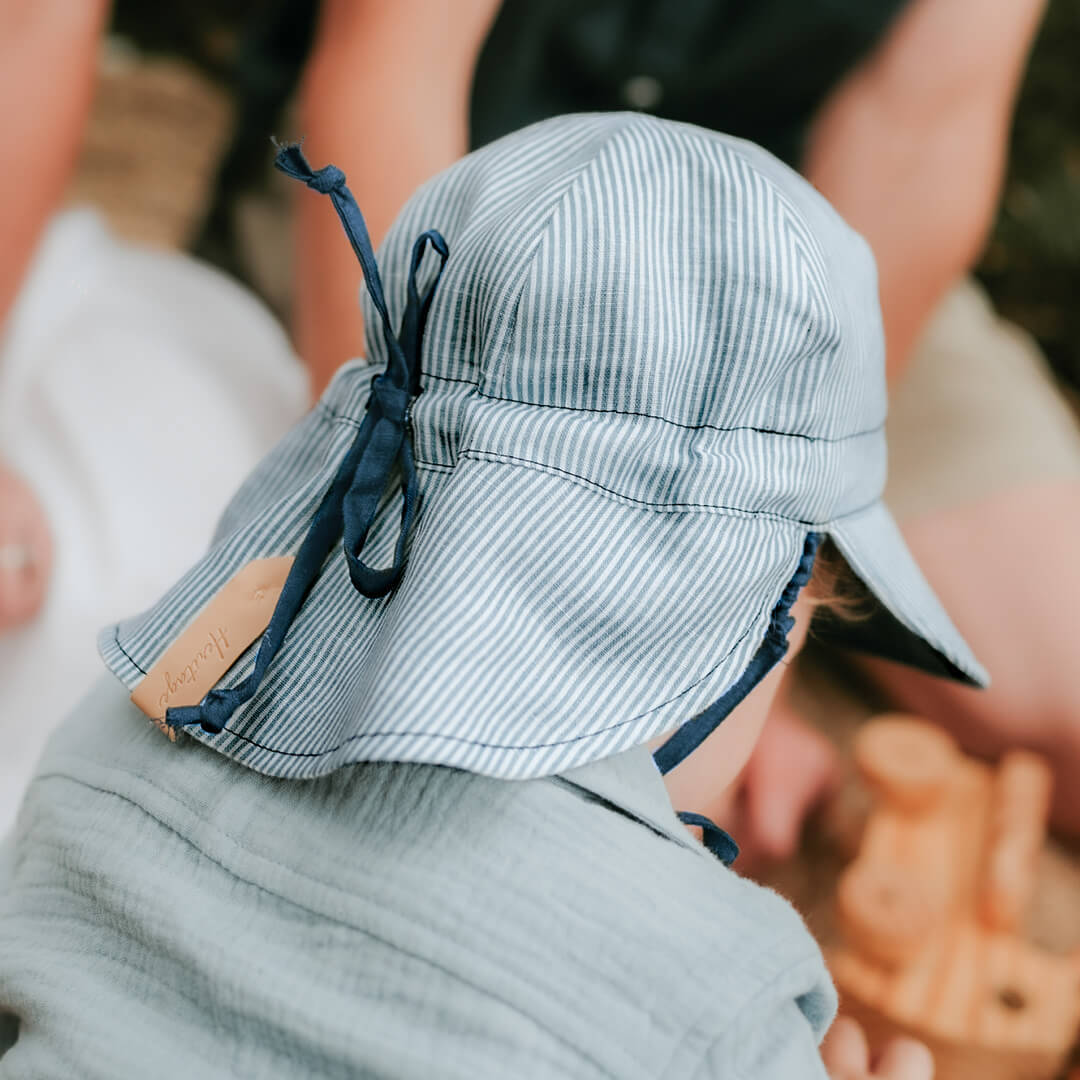 Bedhead hats 'Lounger' Flap Sun Hat - Charlie / Navy