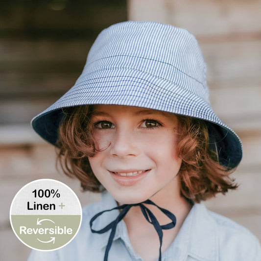 Bedhead hats 'Explorer' Classic Bucket Sun Hat - Charlie / Indigo