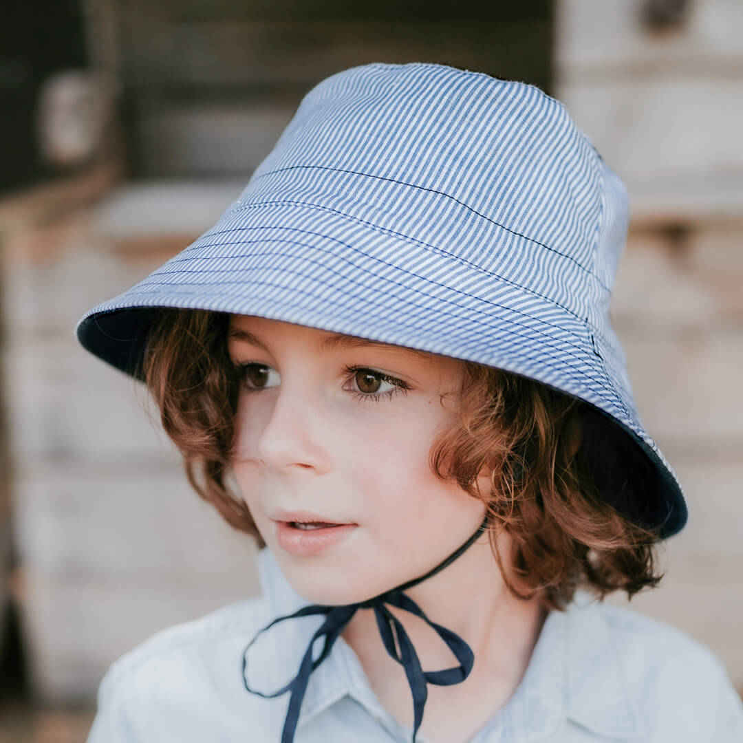 Bedhead hats 'Explorer' Classic Bucket Sun Hat - Charlie / Indigo