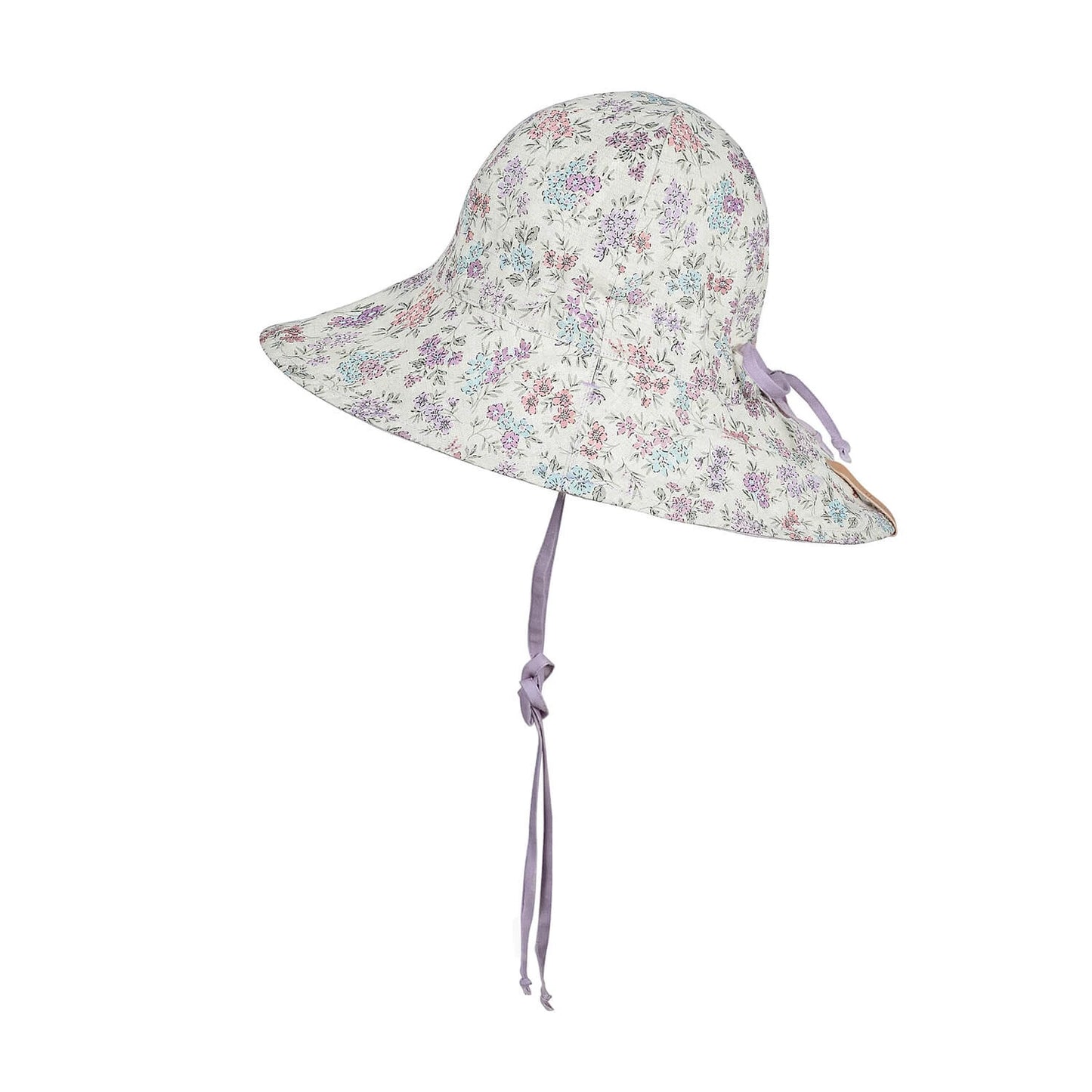 Bedhead hats 'Wanderer' Panelled Bucket Sun Hat Laura/Viola -   100% LINEN, REVERSIBLE & UPF50+ EXCELLENT PROTECTION
