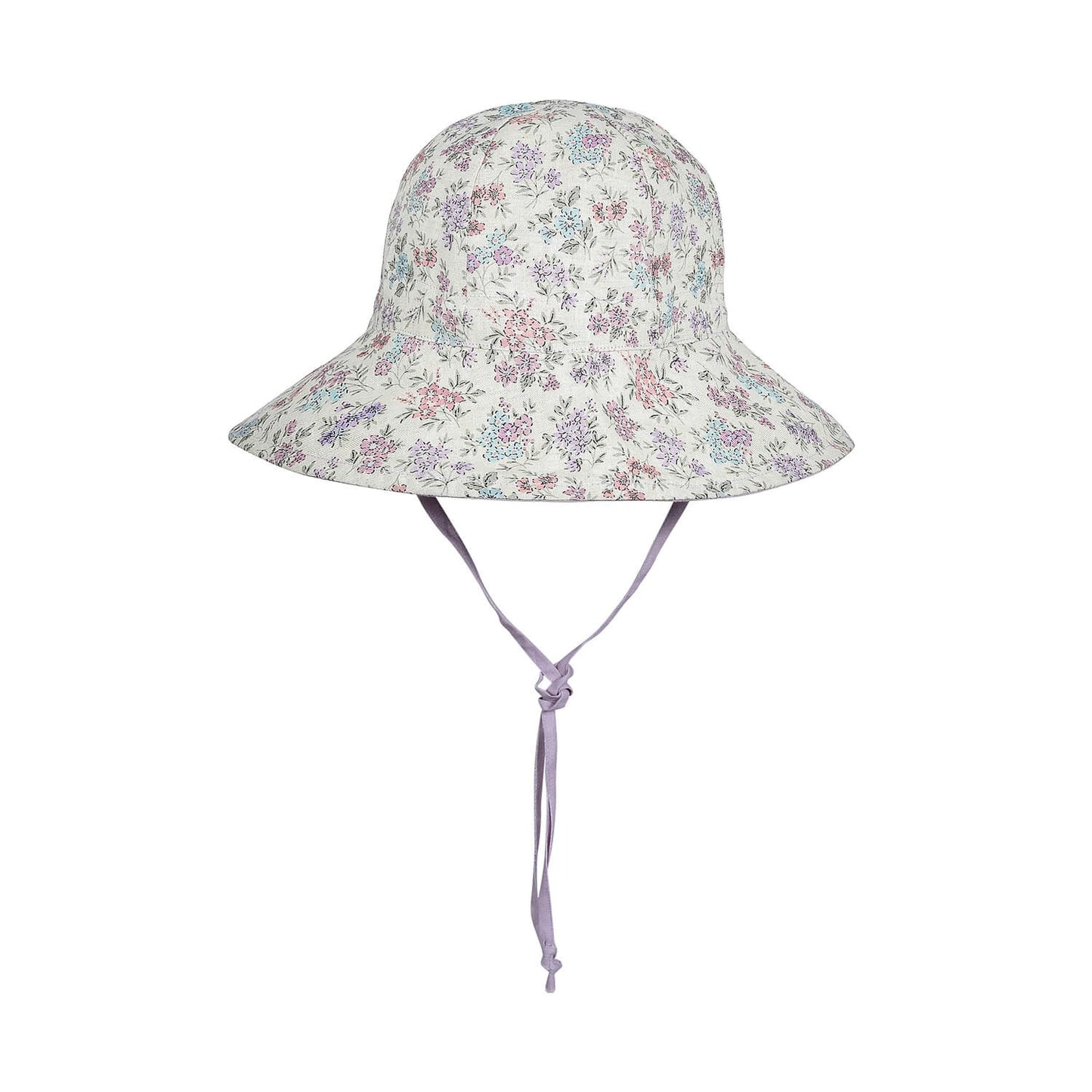 Bedhead hats 'Wanderer' Panelled Bucket Sun Hat Laura/Viola -   100% LINEN, REVERSIBLE & UPF50+ EXCELLENT PROTECTION