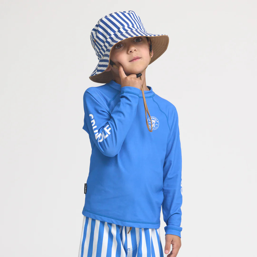 Crywolf Swimwear Long Sleeve Rash Vest Deep Sea Blue