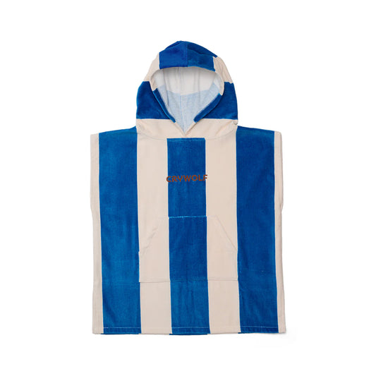 Crywolf Swimwear Hooded Towel Deep Sea Stripe
