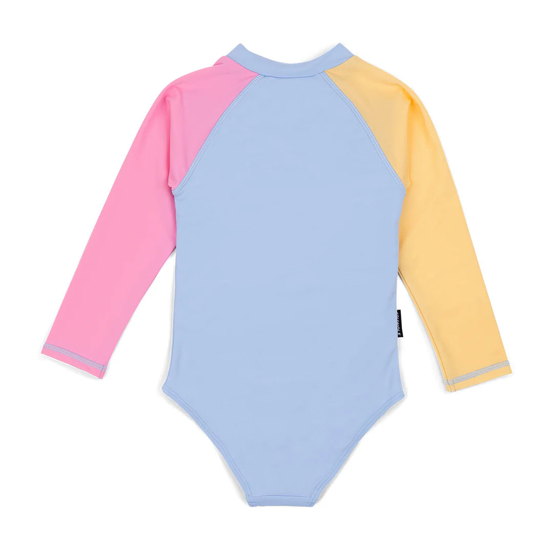 Crywolf Swimwear LongSleeve Swimsuit Summer Pop Colourblock