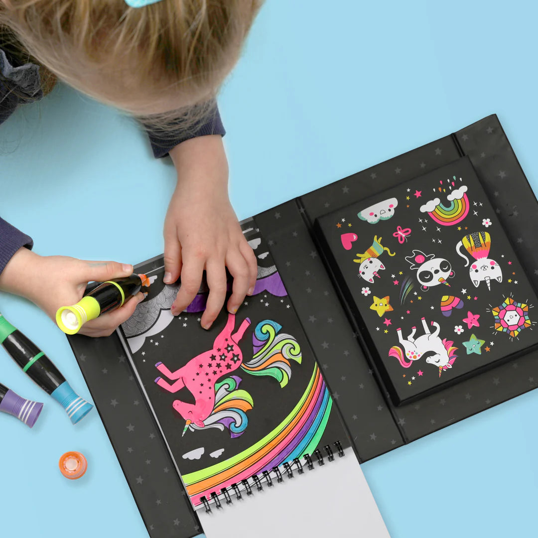 Tiger Tribe - Colouring Set Neon Unicorns & Friends